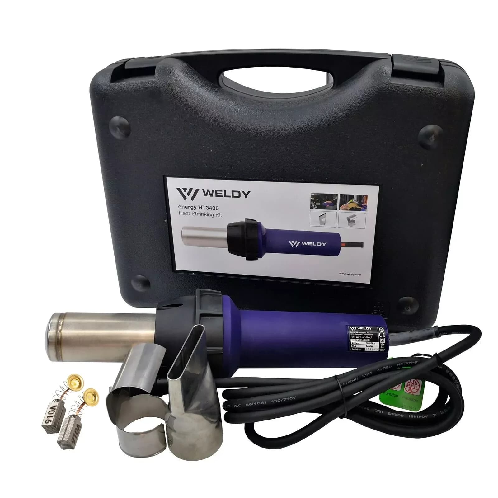 Kit di saldatura in plastica per pistola termica originale Weldy 3400W 230V HT3400 Kit termorestringente