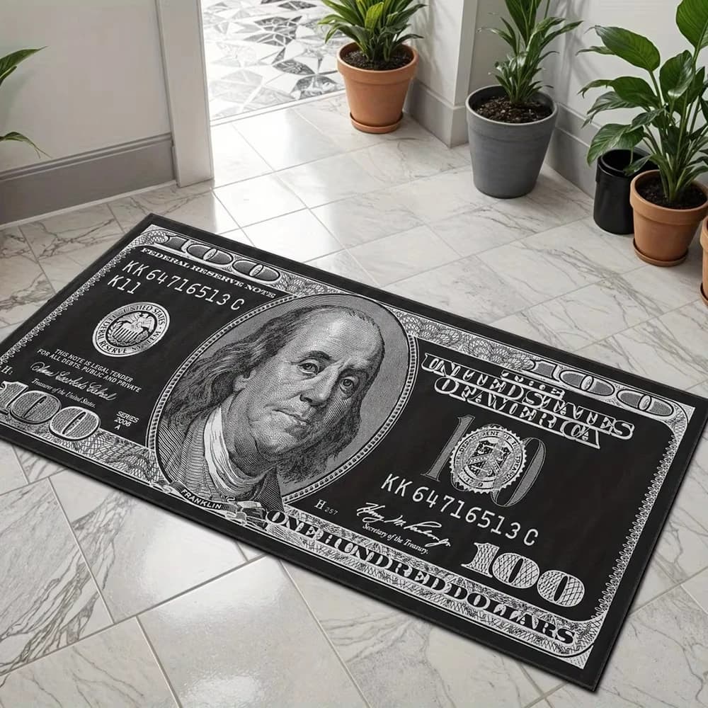 VIKAMA Dollar-Pattern Long-Shaped Carpet For The Entrance Room Corridor Halloween And Thanksgiving Floor Mat, Home Decor