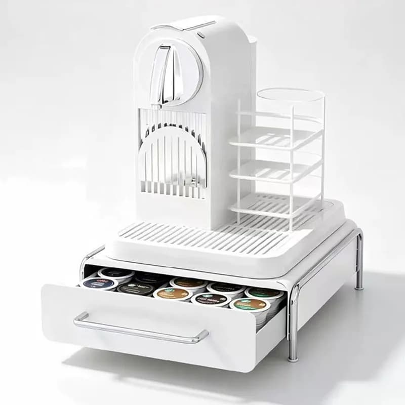 Capsule Coffee Storage Drawer Display Rack Bar Ins Wind Table Top Tea Bag Storage Box Coffee Machine Base Drawer Storage Shelf