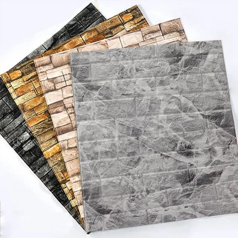 12 pcs 35*30cm High Quality 3D Foam Wall Panel Brick Retro Self-adhesive Ceiling Wallpanel Background Home Decoration