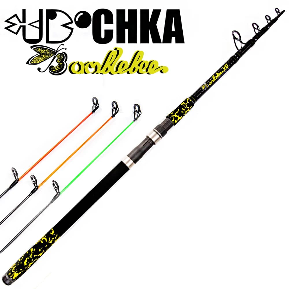 UDOCHKA "BUMBLEBEE" Telescopic Spinning Carbon Fishing Rod, 7 Parts + 3 Tips