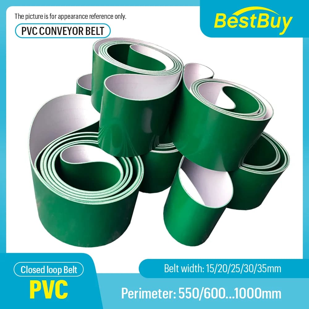 PVC Industrial Transmission Conveyor Belt Perimeter 550mm 600mm 650mm 700mm–1000mm Belt Width 15mm–35mm (Custom Sizes Available)
