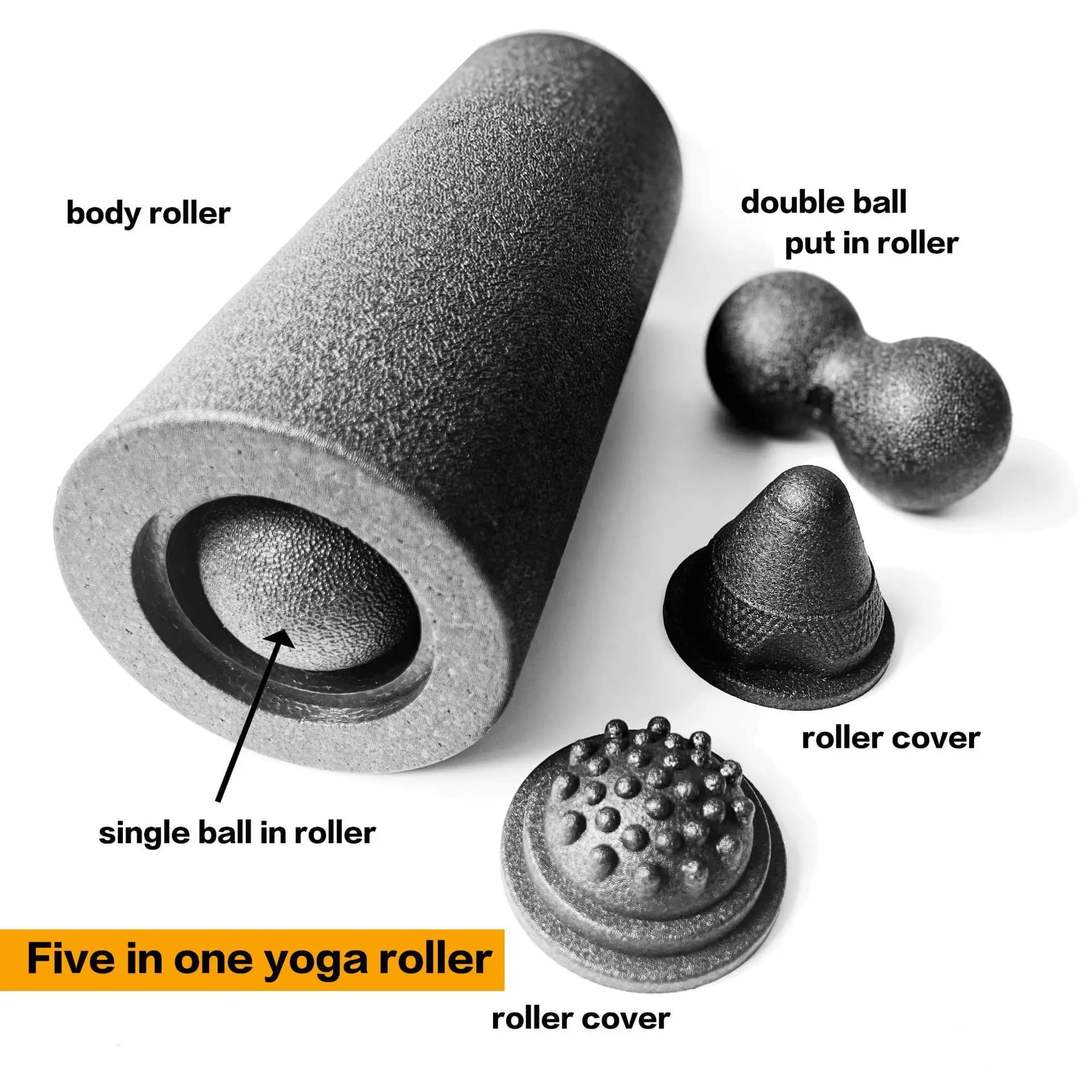 5 In 1 Foam Roller Massage Ball Set for Shoulders/Innesco Point/Mixed Relay Kit for Strengthening and Muscle Recovery