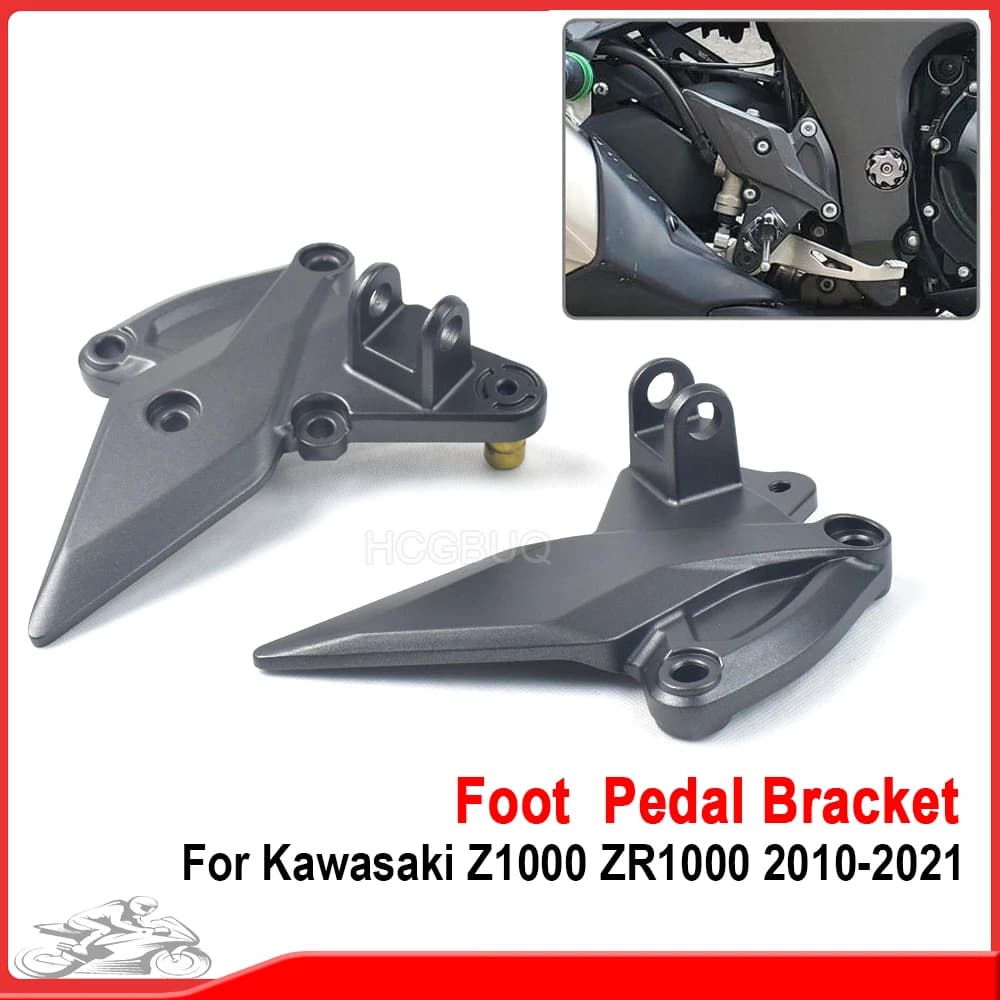 Staffa poggiapiedi pedane anteriori moto adatta per Kawasaki Z1000 ZR1000 2010-2021