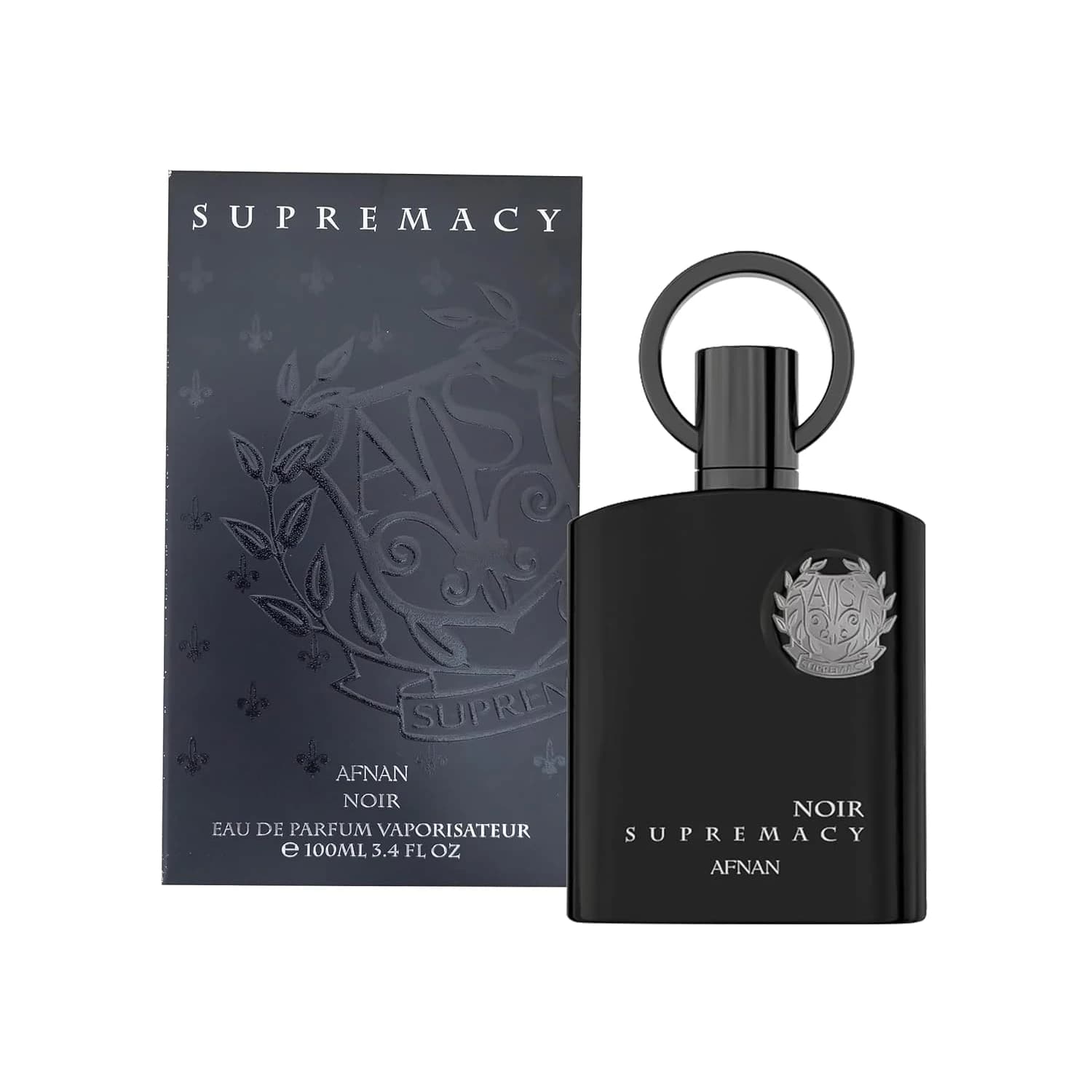 Afnan Supremacy Noir 100ml / 3.4 fl oz – Fragranza Unisex Hot Wood Vanillata, Khair Wood and Vanilla Mounted, Perfect for Men and Women