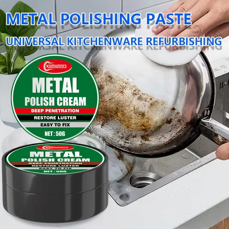 Pasta lucidante per metalli multifunzionale: riparazione cromata, auto/moto/camper/cucina in acciaio inossidabile lucido