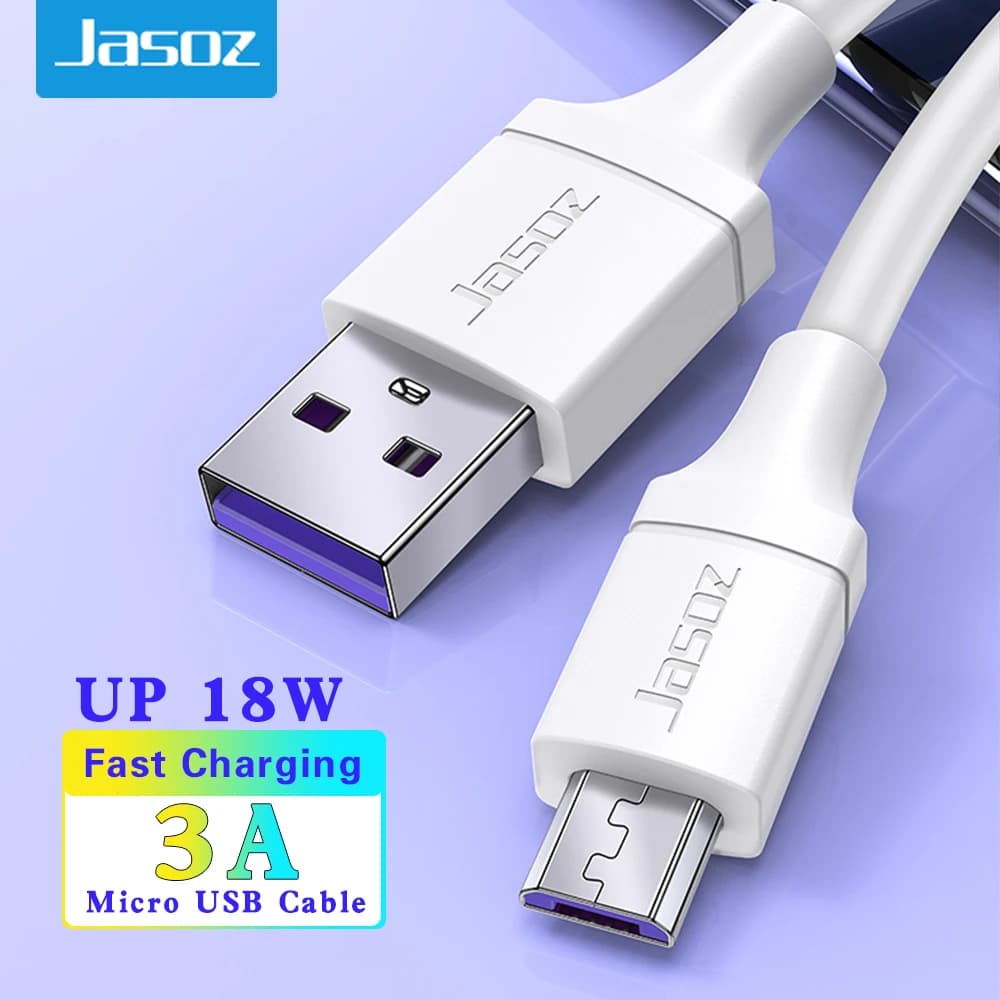 Cavo Micro USB QC3.0 da 1m 2m 3m, Cavo USB per Ricarica Rapida 3A per Xiaomi Samsung Oneplus Android, Cavo Dati per Telefono Cellulare