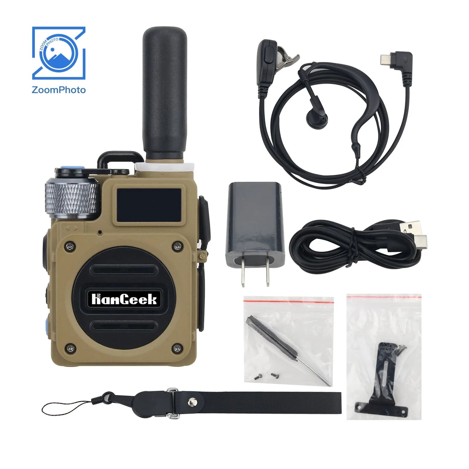 Walkie Talkie G6 a Lungo Raggio 5000KM, Alta Potenza 10W, Portatile Indossabile, Ricetrasmettitore UHF 400-470Mhz per Campeggio e Escursionismo