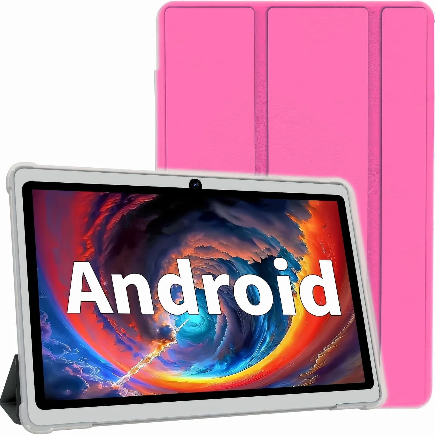 COLORROOM 7 Inch Android 11 Tablet 32GB ROM,Pink Leather Case, GMS WiFi Tablet for Women, Portable Tablet for Read Entertainment