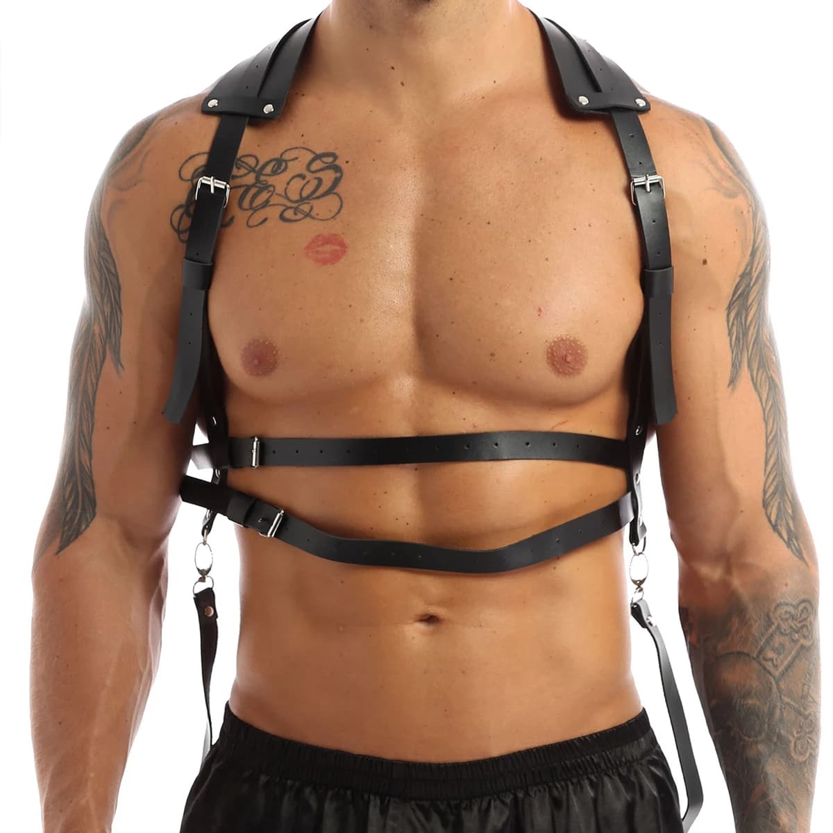 Spice boy's Punk Gothic Style pettorale imbracatura in ecopelle imballaggio ecologico