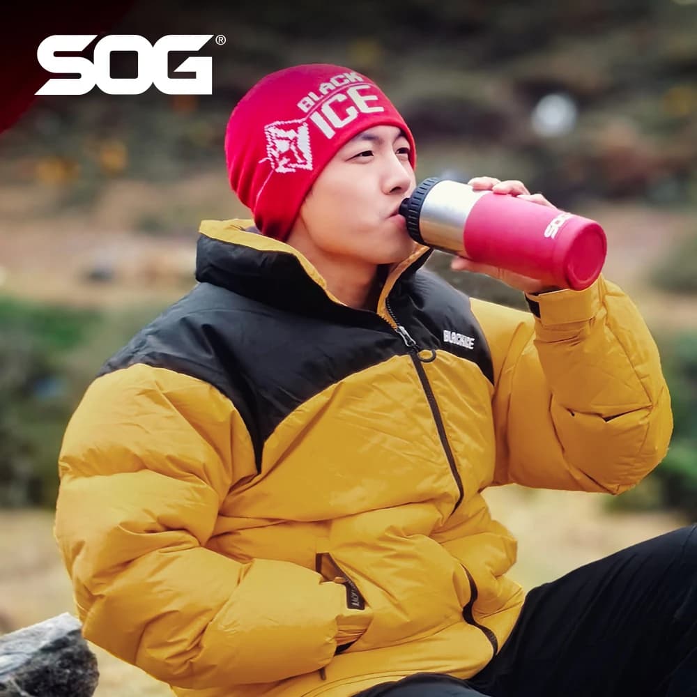 SOG Insulated 18 ounces double wall stainless steel double wall, leakproof and portable for excursions, travel, car, outdoor activities