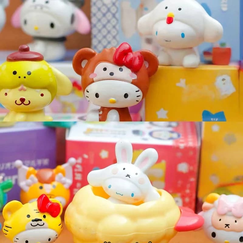 Nuovo in Stock: Serie Talismani Zodiacali Kt Cat - Blind Box con Statuette Carine e Stravaganti, Pudding Dog, Ornamenti e Regali a Sorpresa per il Nuovo Anno