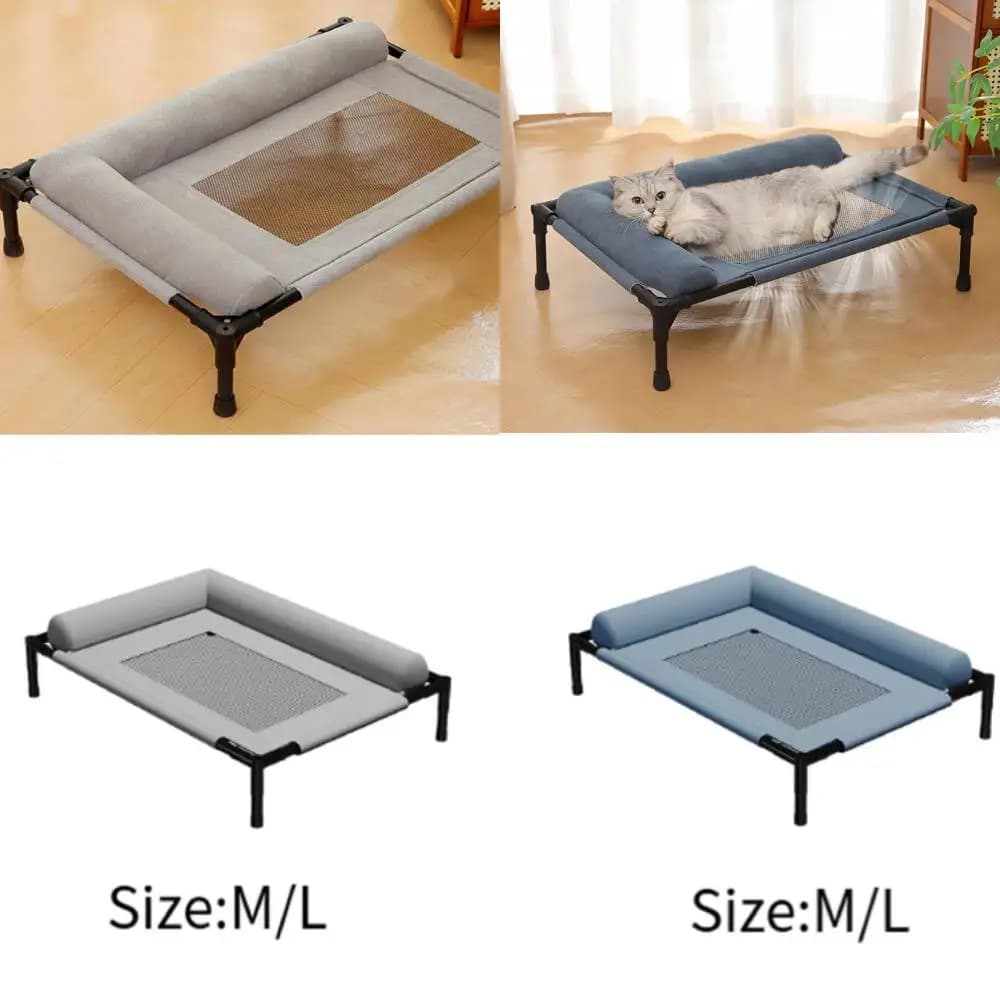Letto per cani con raffreddamento elevato Letto per gatti rialzato per esterni Letto rialzato lavabile per animali domestici Amaca Letto per gatti per cani Letto Colth traspirante