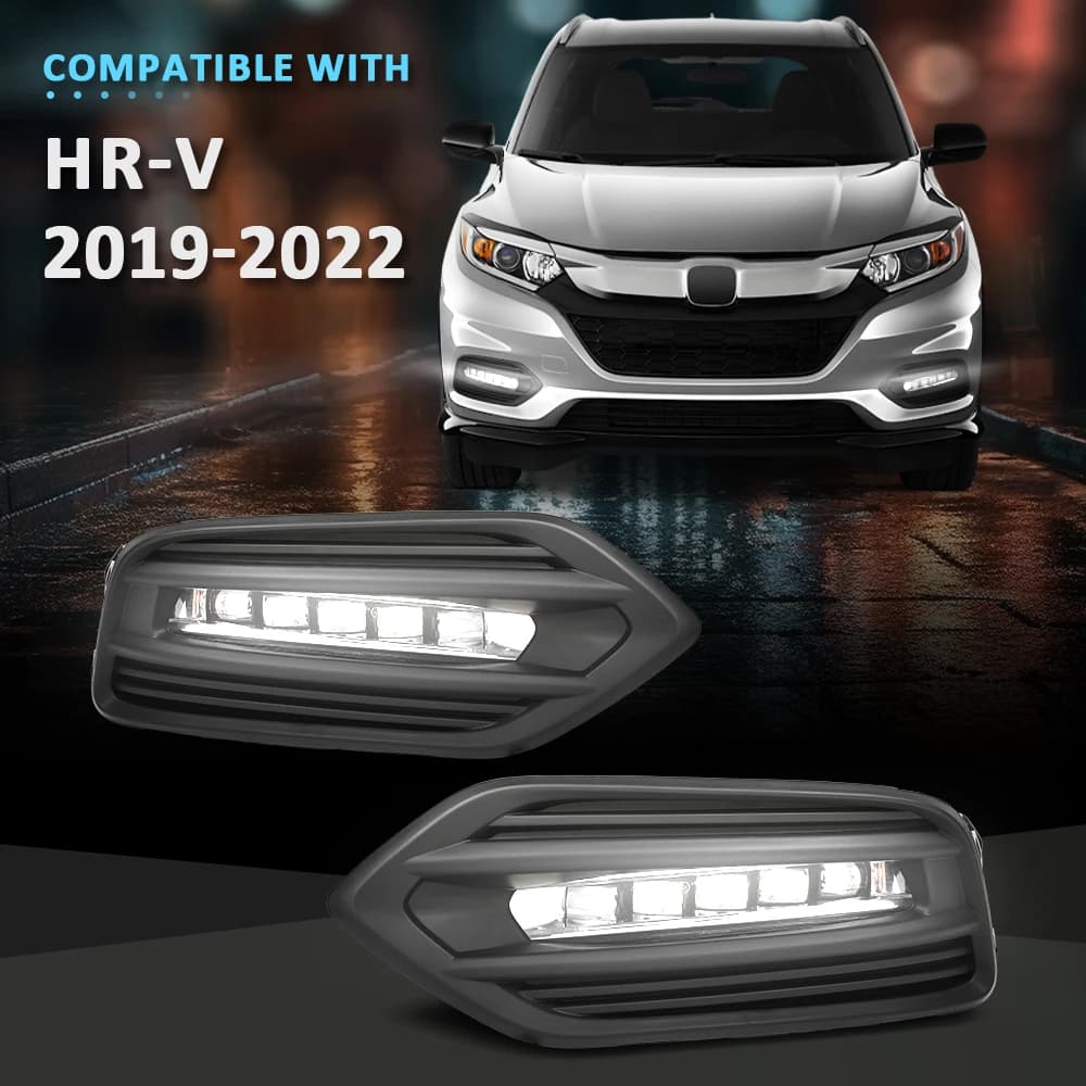 Fendinebbia a LED da 2 pezzi 13,5 V con cablaggio + interruttore lato sinistro + destro adatto per Honda Hrv Hr-V 2019-2022