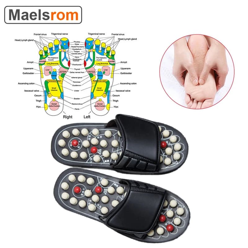 Foot Massage Slippers Acupuncture Therapy Massager Shoes For Foot Acupoint Activating Reflexology Feet Care Massageador Sandal