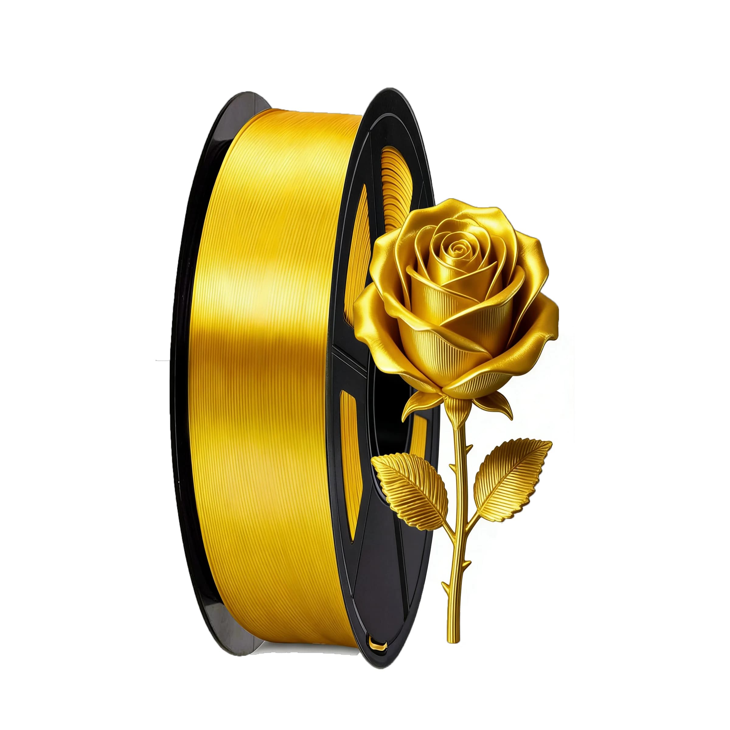 Filament PLA Gold Silk Effect 1.75mm for 3D Printing - Polished and Metallic - 250g/500g Bobbin for 3D Printer