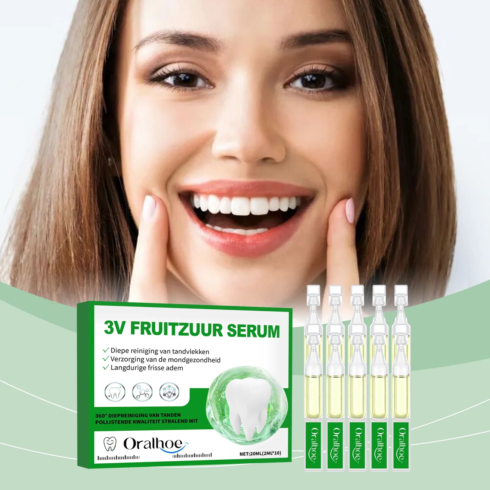 Oralhoe 20ml Siero Whitening For Tooths Reduce Yellowing Fresh Food Hygiene Oral Care Reparation Genghive Cleaning Siero Dentale