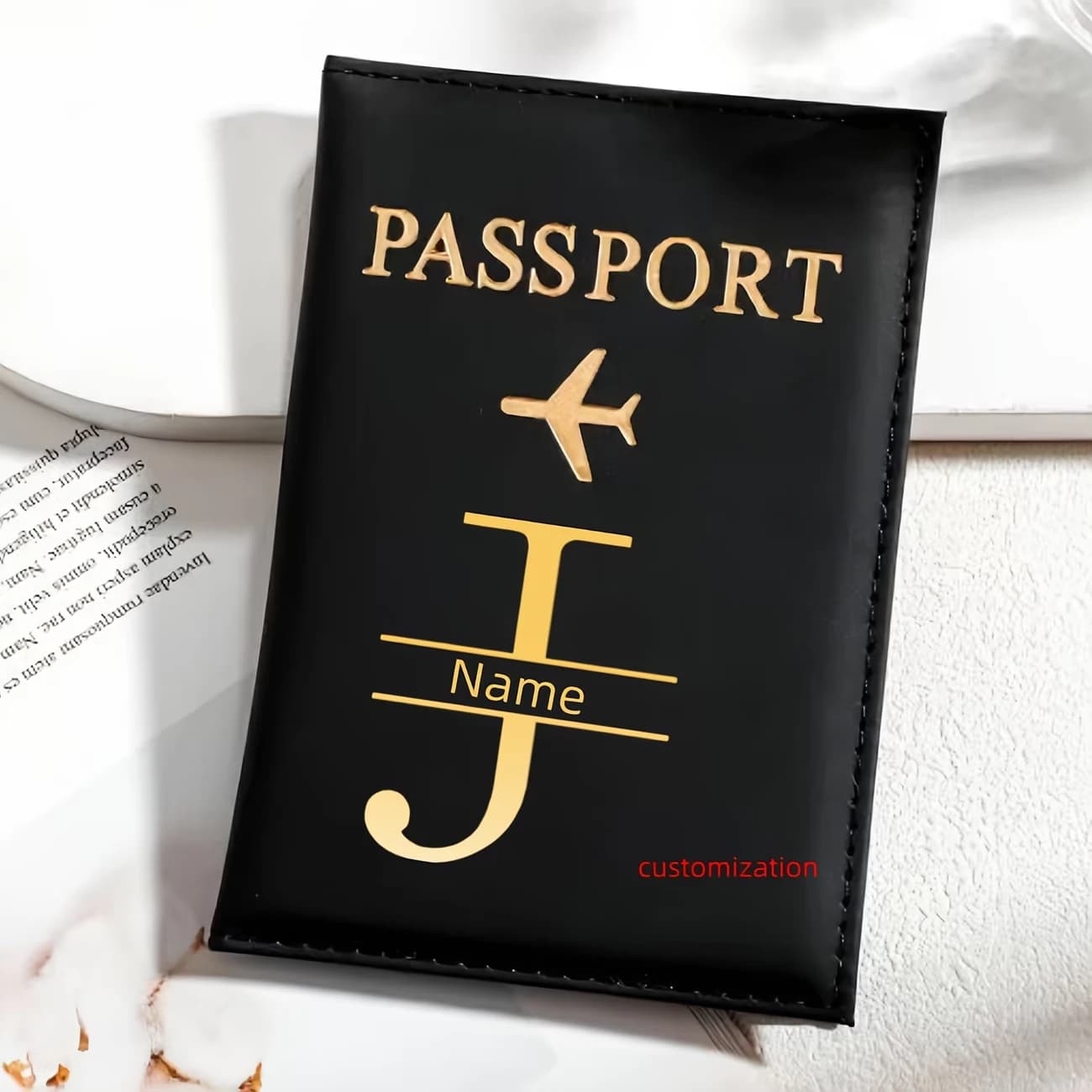 Customizable PU Passport Covers, from all 26 English letters to create exclusive, personalized DIY passport holders for couples.