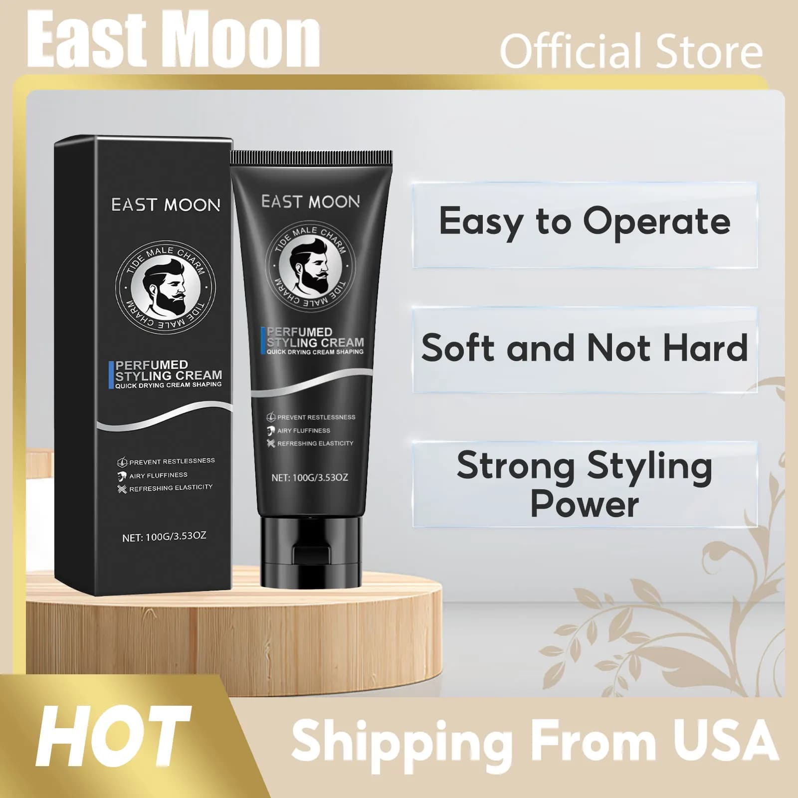 Men's hair styling cream Long-lasting straightness Strong tightness Soft Non-fat Reducing the cream effect Lotion for wax for fixed hair