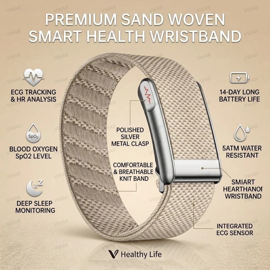 VWAR Loop Life Fitness Tracker ECG+PPG SpO2 Sport Smart Bracelet Heart Rate Blood Pressure Monitor Pedometer Smartwatch