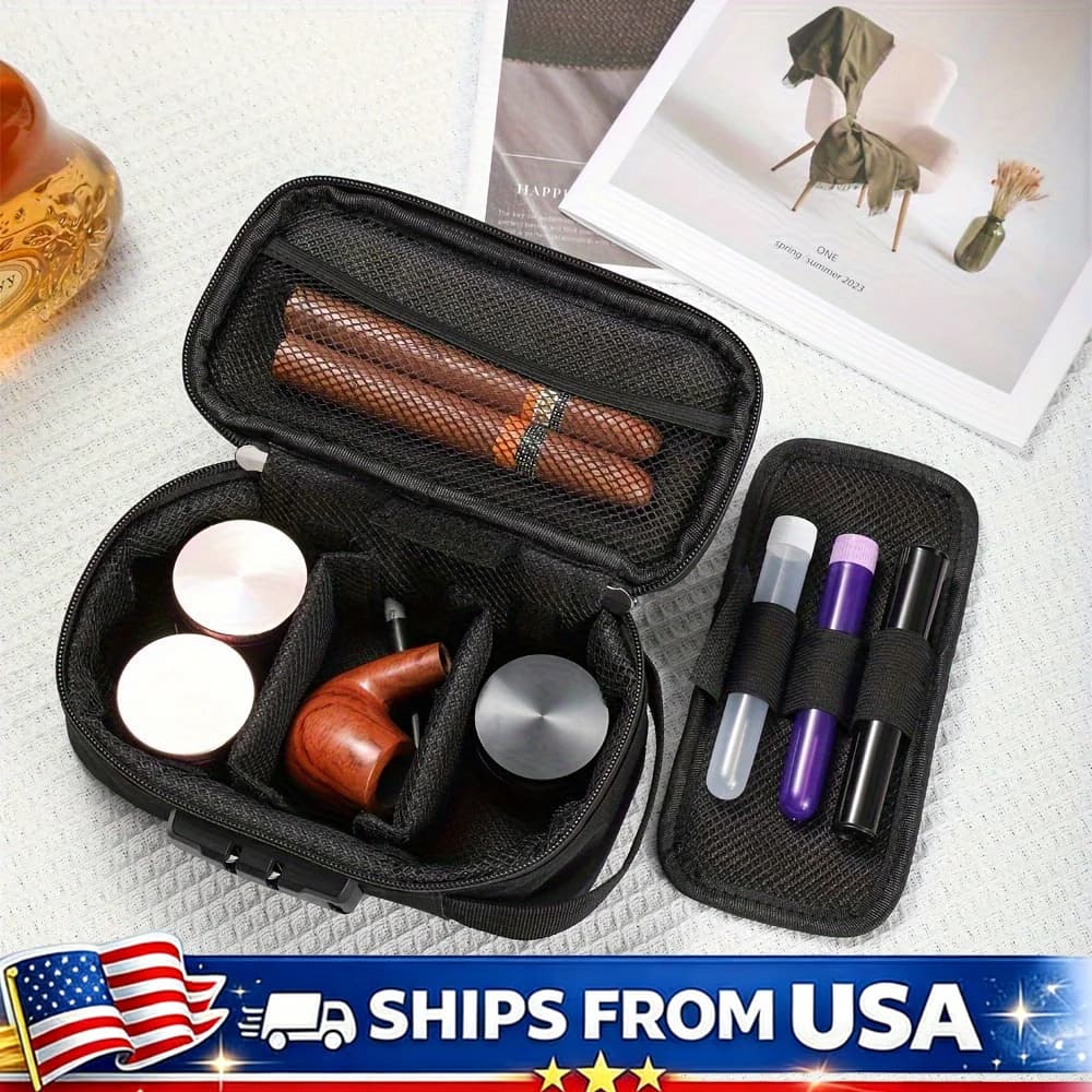 Borsa Antiodore con Lucchetto a Combinazione, Custodia Resistente agli Odori, Organizer da Viaggio per Contanti, Carte, Passaporto, Gioielli, Uso Domestico