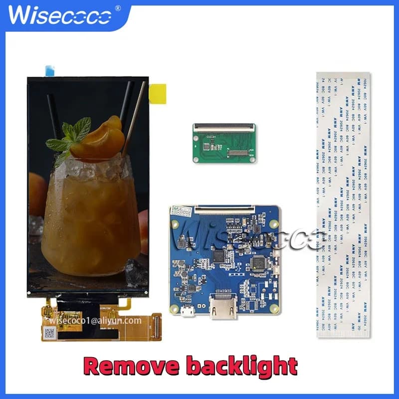 Schermo LCD Ips da 5,5 pollici 4k VS055QUM-NH0-6KP0 per stampante 3d Display LCD per proiettore Nessuna retroilluminazione Alta PPI 2160x3840 RGB Wisecoco
