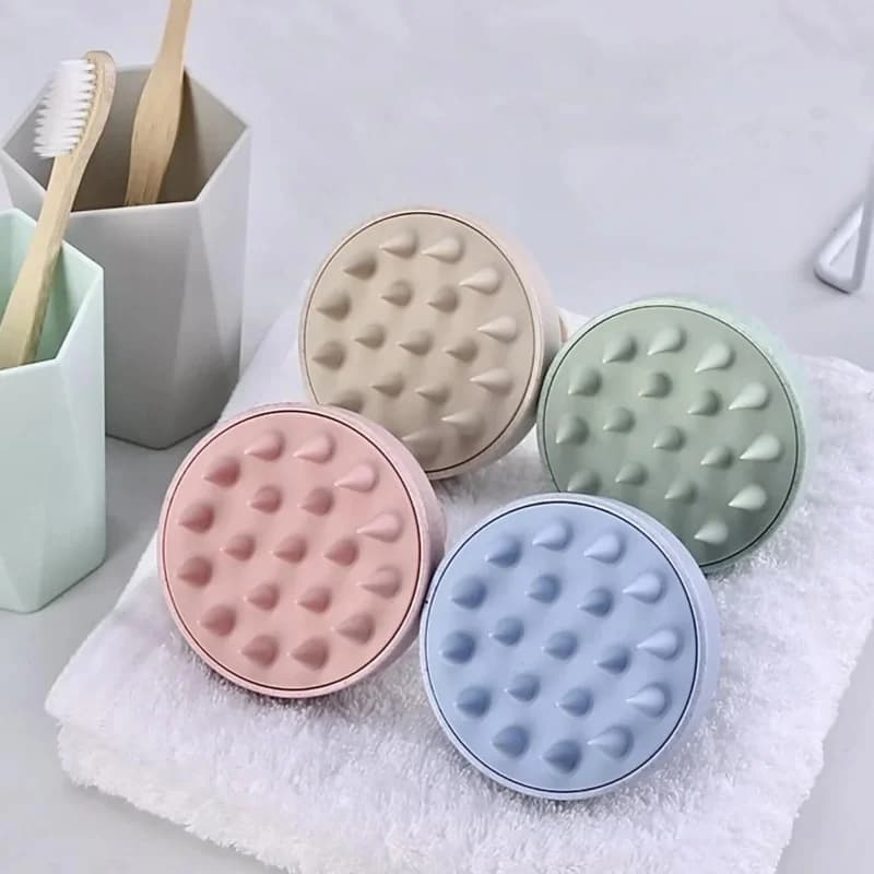 4PCS Scalp Massage Brushes Ultra-Soft Silicone Shampoo Brushes for Deep Cleaning & Relaxation – Gentle Hair Care for All Hair Types Ergonomic Shower Brush Set