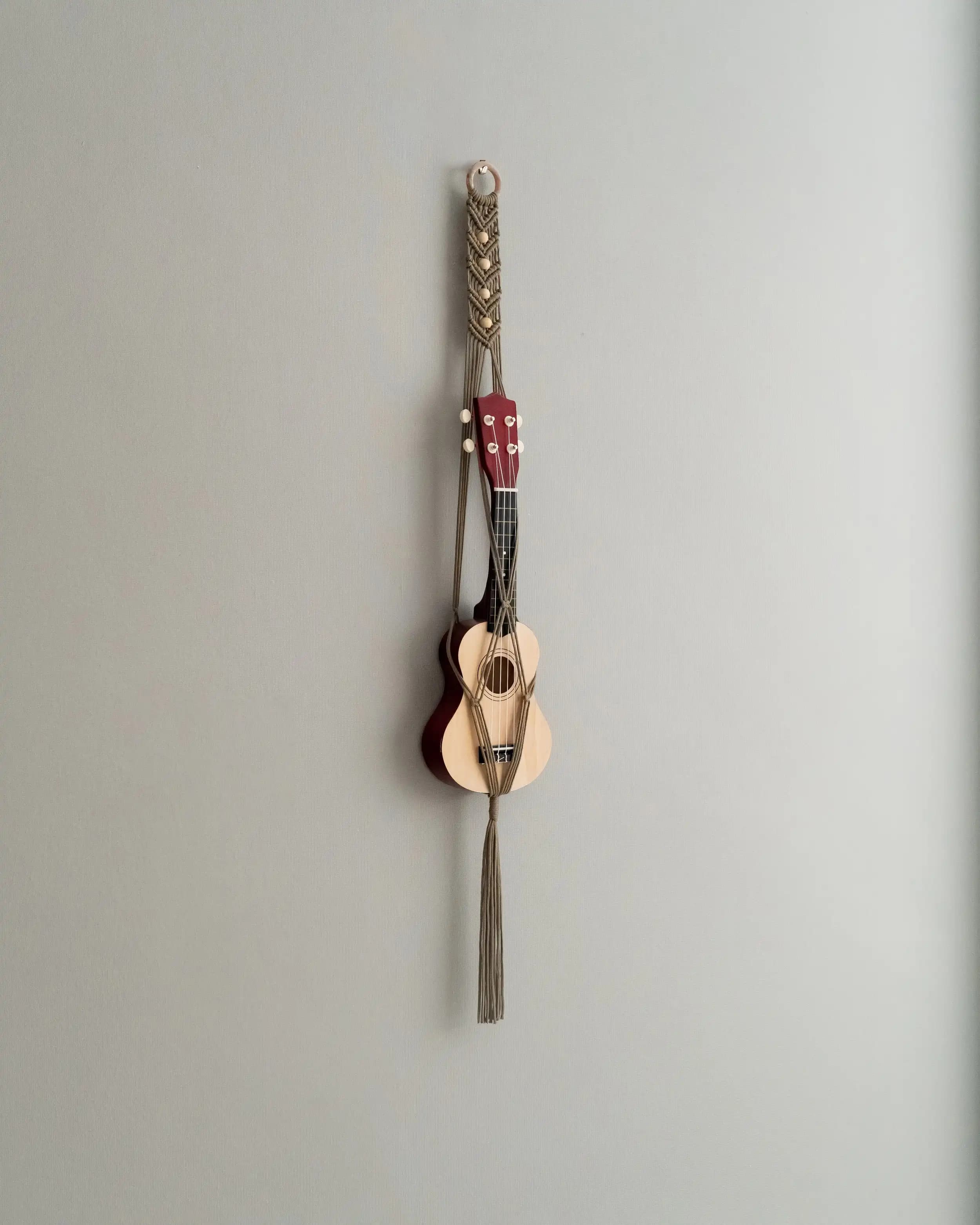 Macrame Ukulele Holder For Boho And Minimalist Home Decor