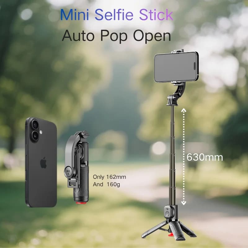 Mini treppiede portatile Bluetooth Selfie Stick da 630 mm Auto Pop Open Supporto rotante a 360 gradi con telecomando per video Vlog LIVE