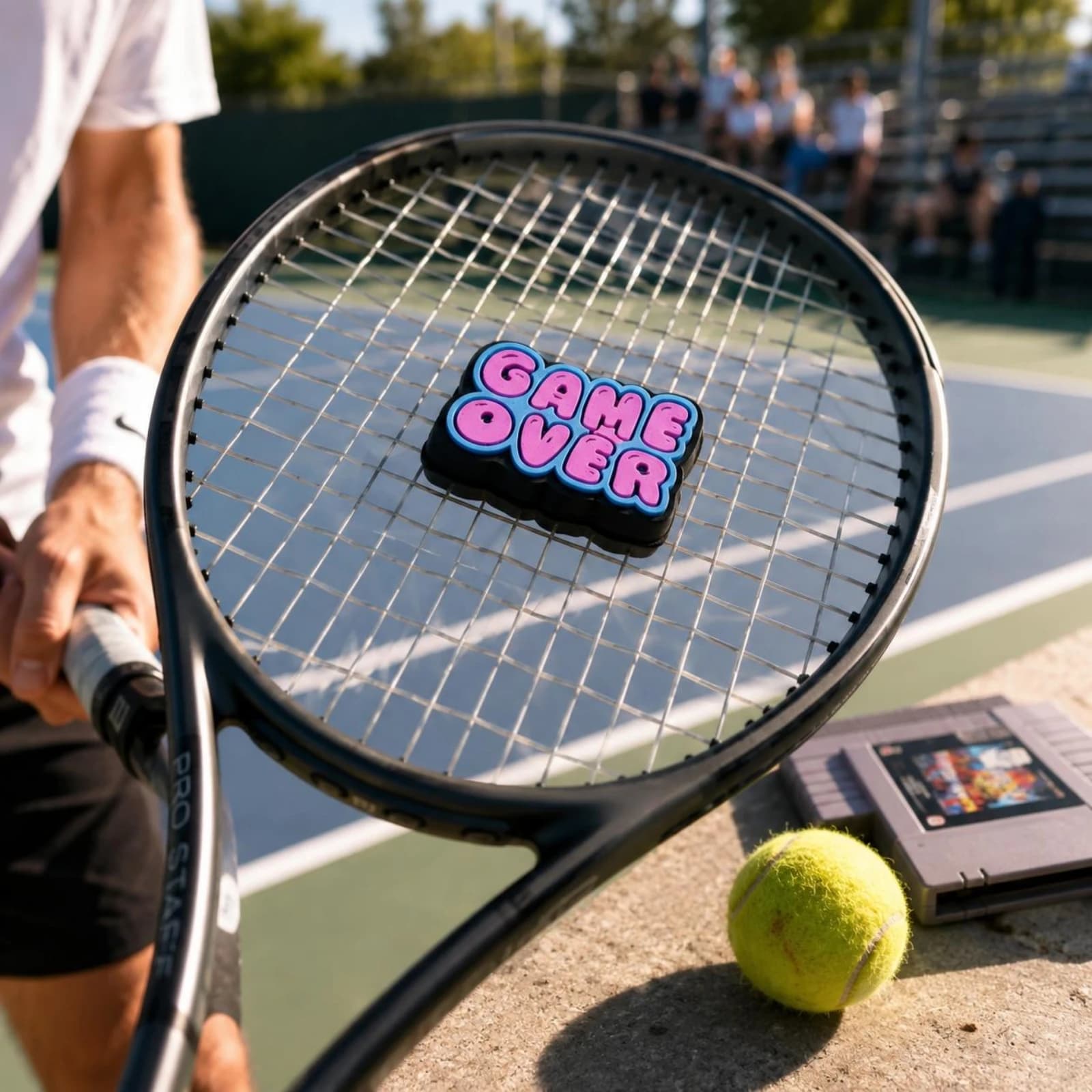 Silicone Tennis Racket Dampener Raised Lettering Tennis Racket Dampener Shock Absorbing Sports Accessory