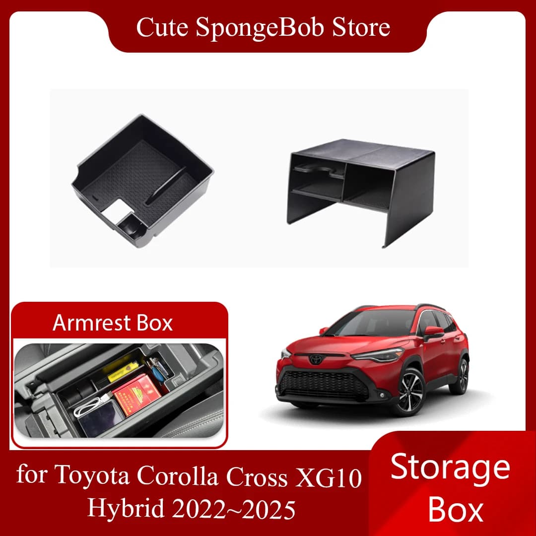 Scatola di immagazzinaggio per auto per Toyota Corolla Cross XG10 Hybrid 2022 ~ 2025 Bracciolo Console centrale Articoli vari Organizer Vassoio Scaffale Accessori