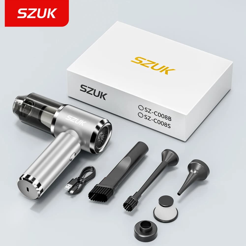 SZUK Aspirapolvere portatile per auto 165000Pa Potente aspirapolvere senza fili Forte aspirazione Mini aspirapolvere portatile per auto Aspirapolvere potente Aspirapolvere senza fili Aspirapolvere per auto Mini aspirap