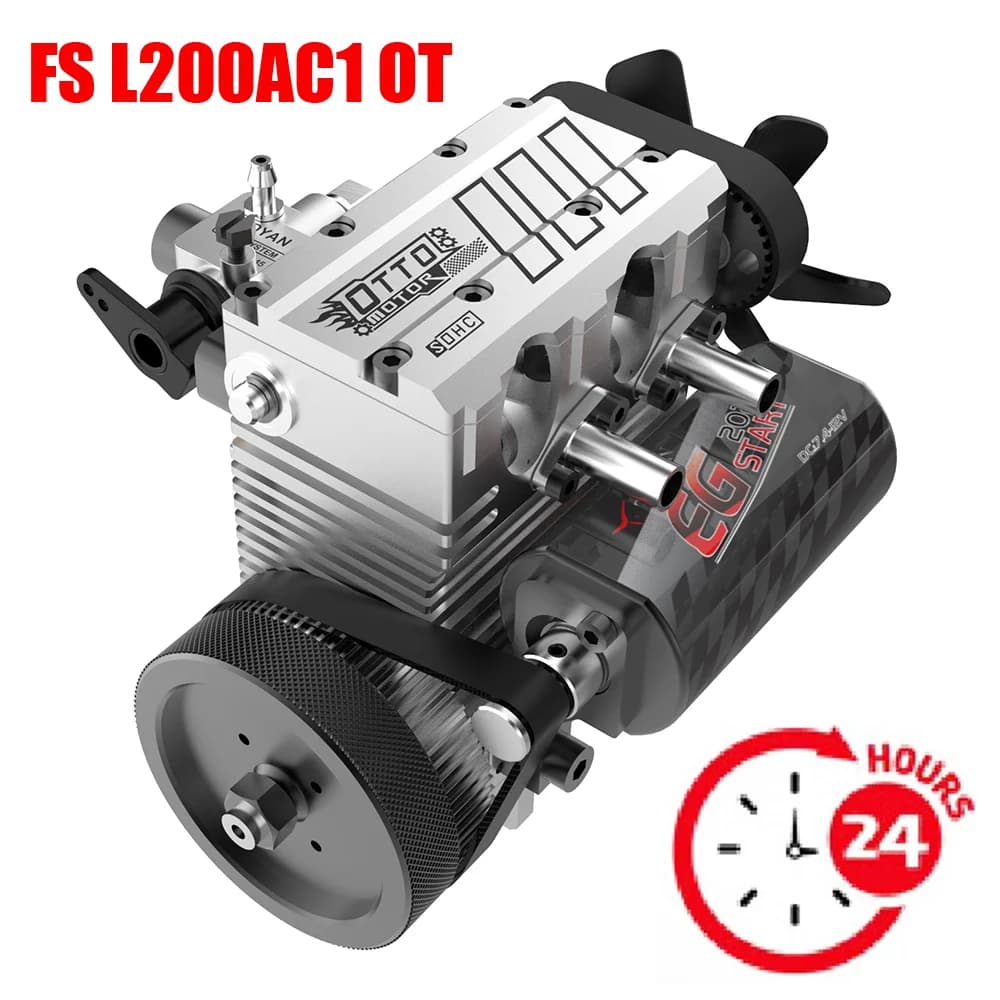 FS L200AC TOYAN motore Nitro raffreddato ad aria doppio cilindro motore a 4 tempi Kit fai da te modello giocattolo IN magazzino