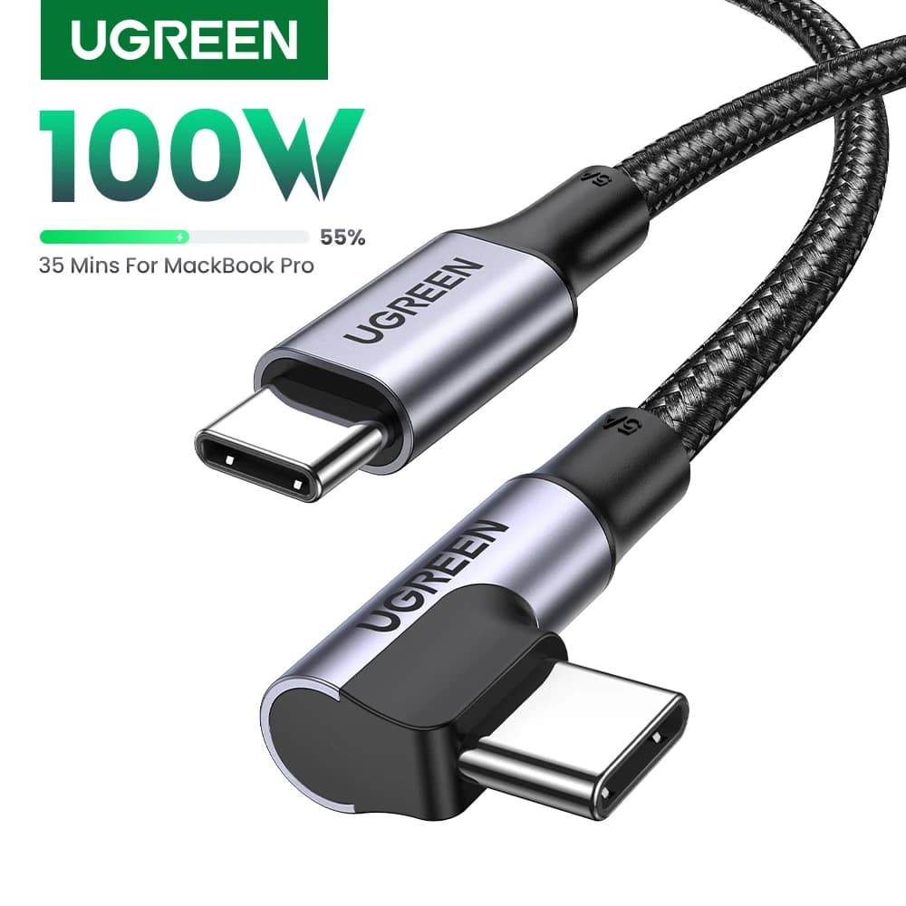 UGREEN USB Type C to USB C Cable 100W for iPhone 17 16 MacBook Samsung S25 S24 5A Fast Charging QC 4.0 USB-C Type C Gaming Cable
