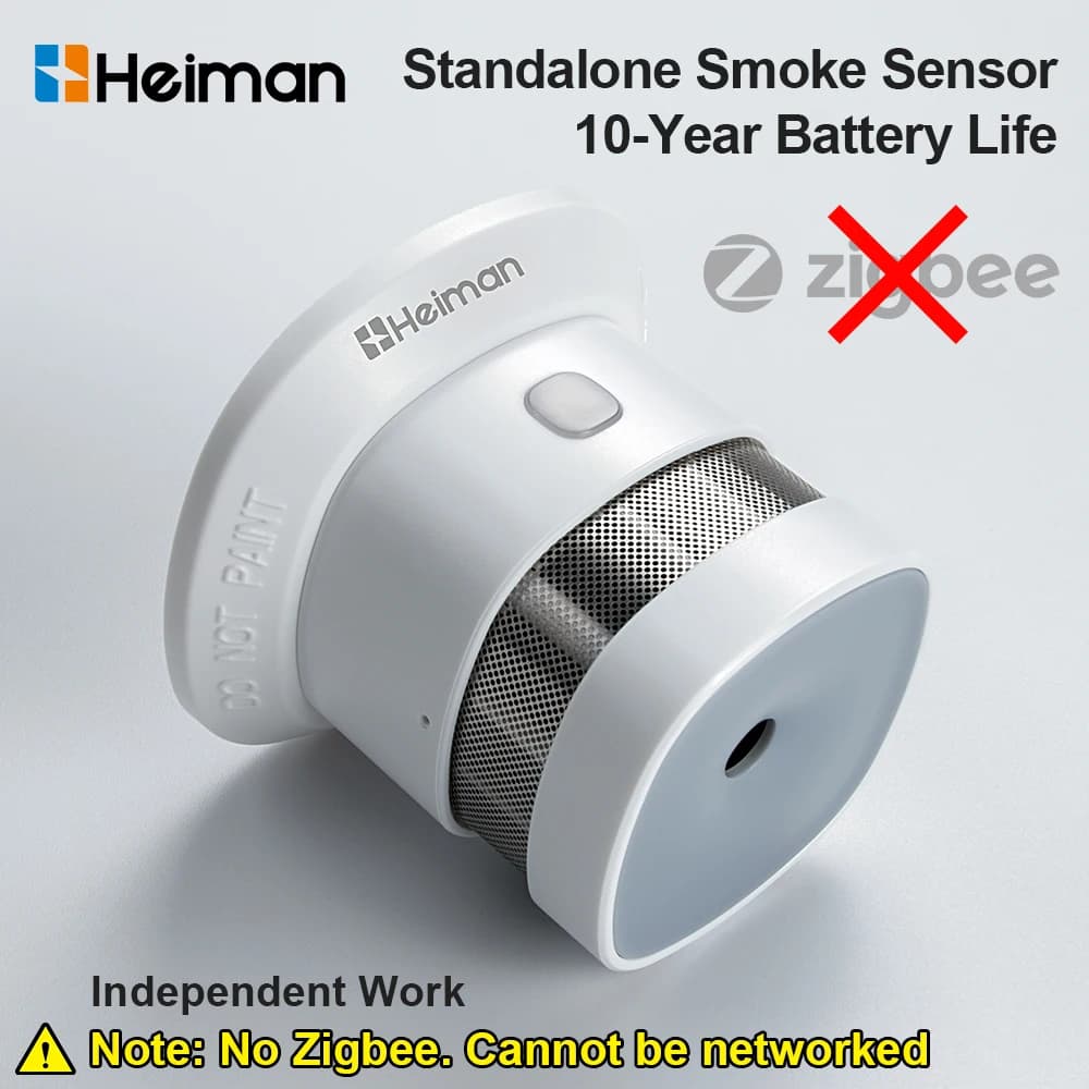 HEIMAN rilevatore di fumo allarme antincendio indipendente sistema di protezione di sicurezza domestica ad alta sensibilità Sensore wireless mini portatile