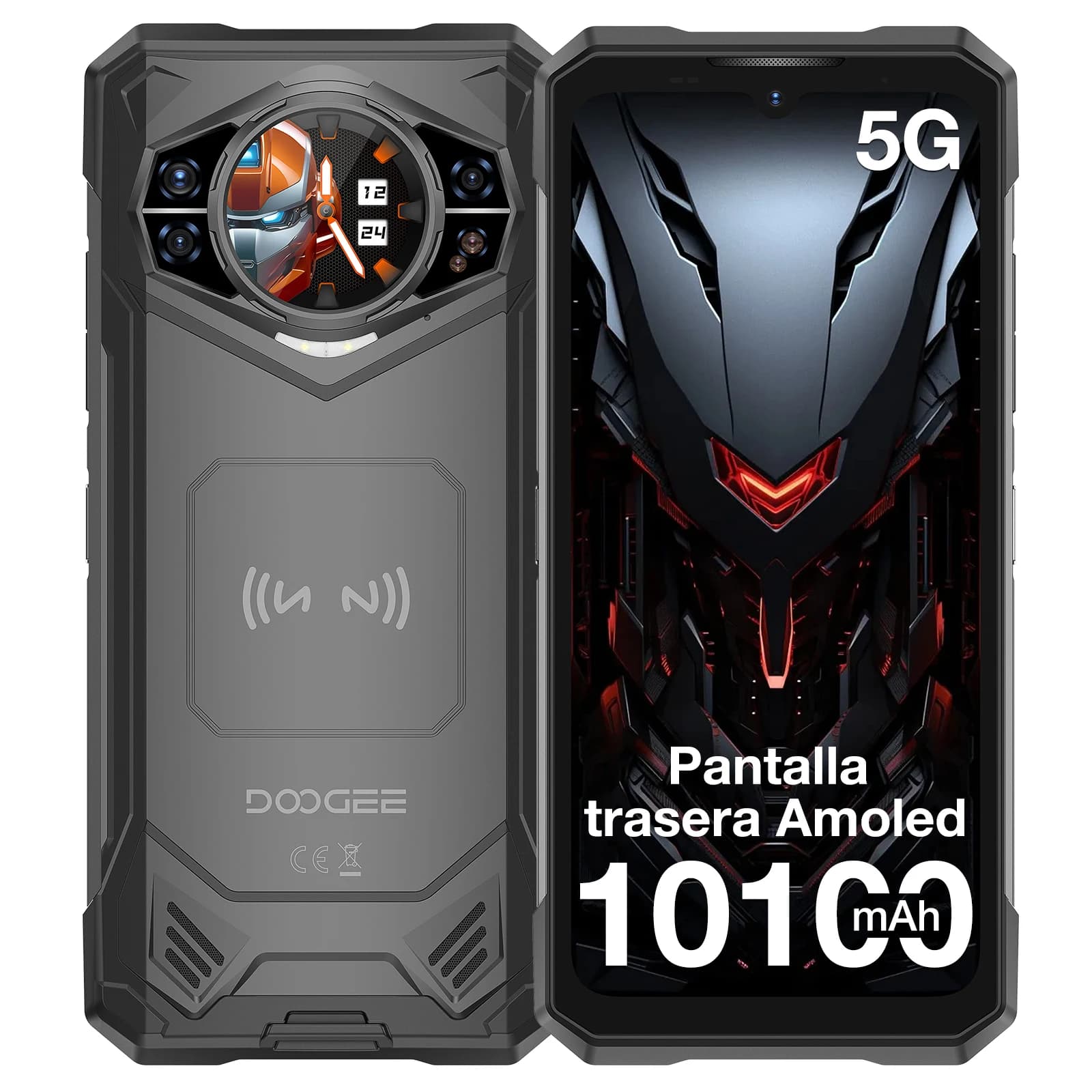 DOOGEE S200X Telefono Rugged con Display Posteriore, Schermo da 6.72" 120Hz, 12GB 512GB, Batteria da 10100mAh, Tripla Fotocamera AI, Dimensity 7050, Android 14