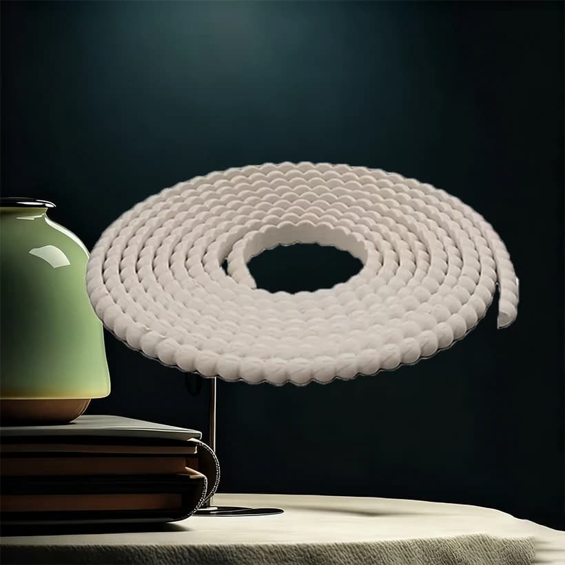 Modanatura flessibile da 5 m - Stampaggio con perline staccabili e incollate per cornice per specchio da bagno fai-da-te, paraspruzzi per piastrelle, bordi dell'armadio, verniciabili