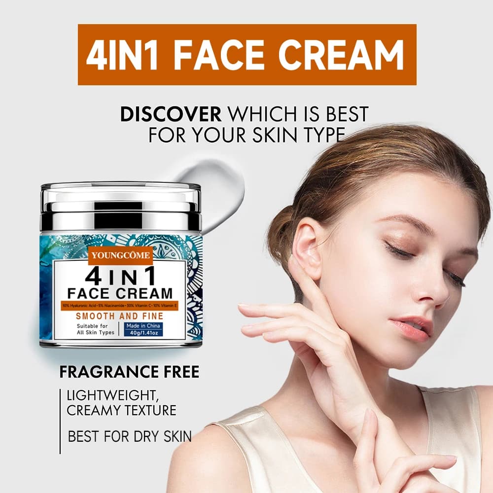 Face serum 4 IN 1 hydrates with vitamin C Nicotinamide Hyaluronic Acid Vitamin E Whitening Skin Tone Essence Dissolvency Acne Mark