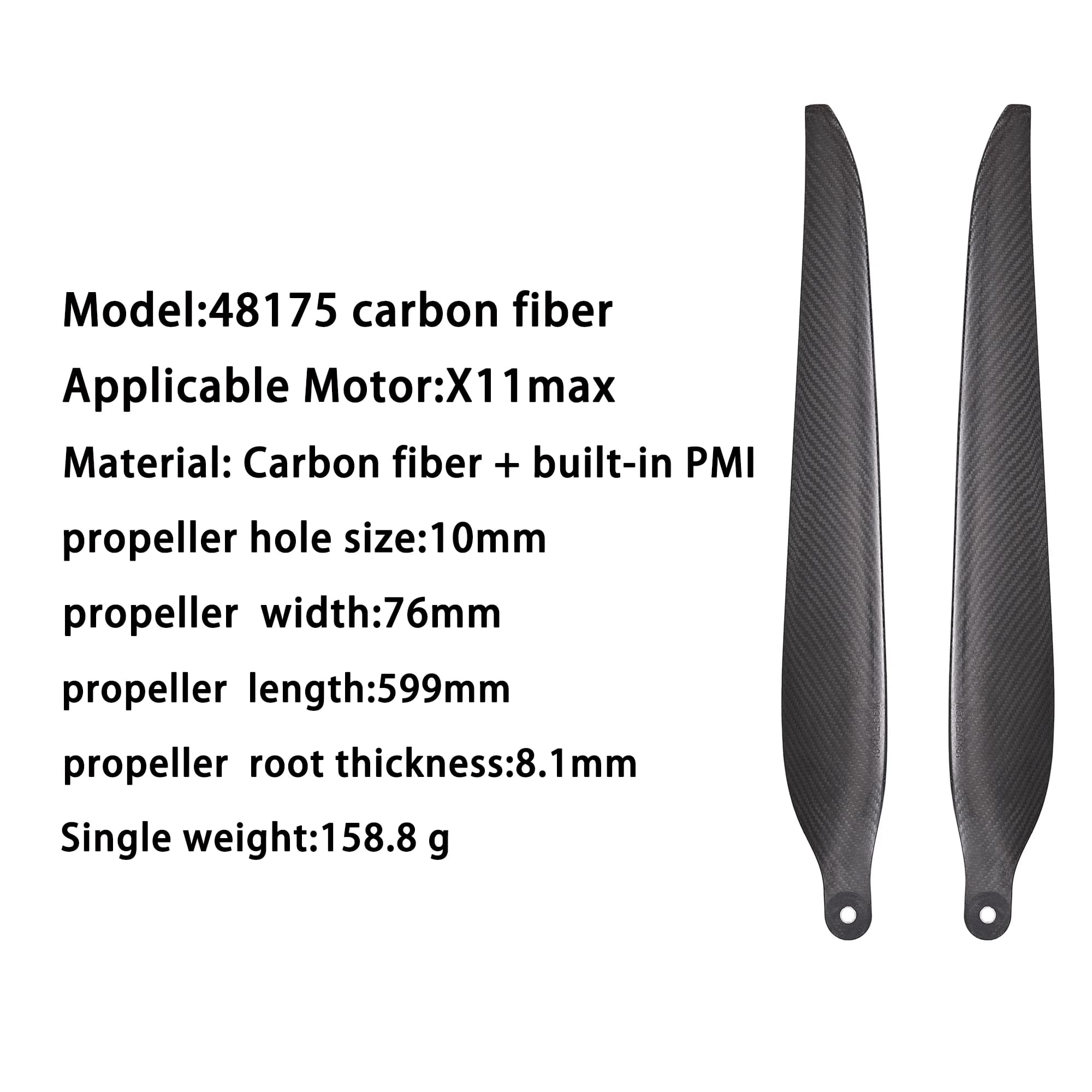 48175 Carbon Fiber CW CCW for Hobbywing XRotor X11 MAX, Parts for Agricultural drones