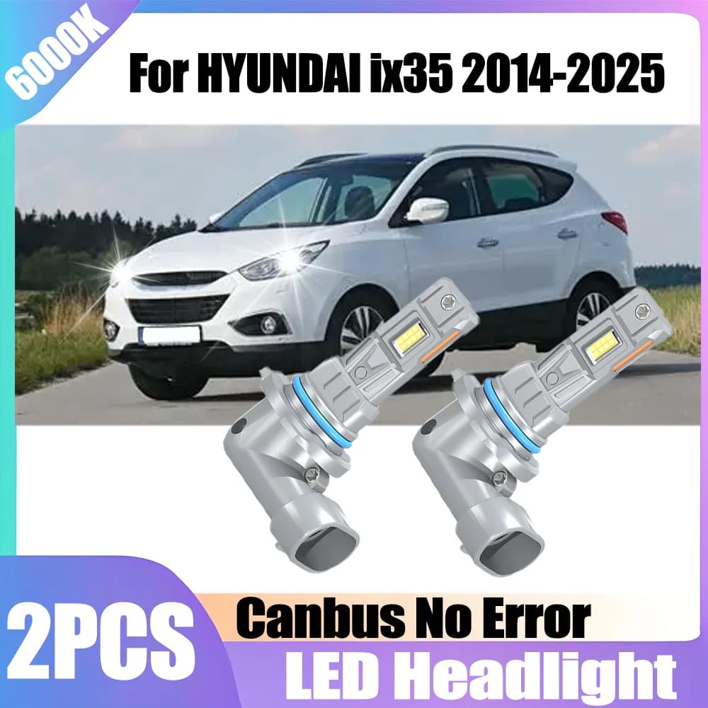 2X Canbus No error LED Headlight Plug and Play 6000K White High Power Auto Head Lamps Super Bright For HYUNDAI ix35 2014-2025