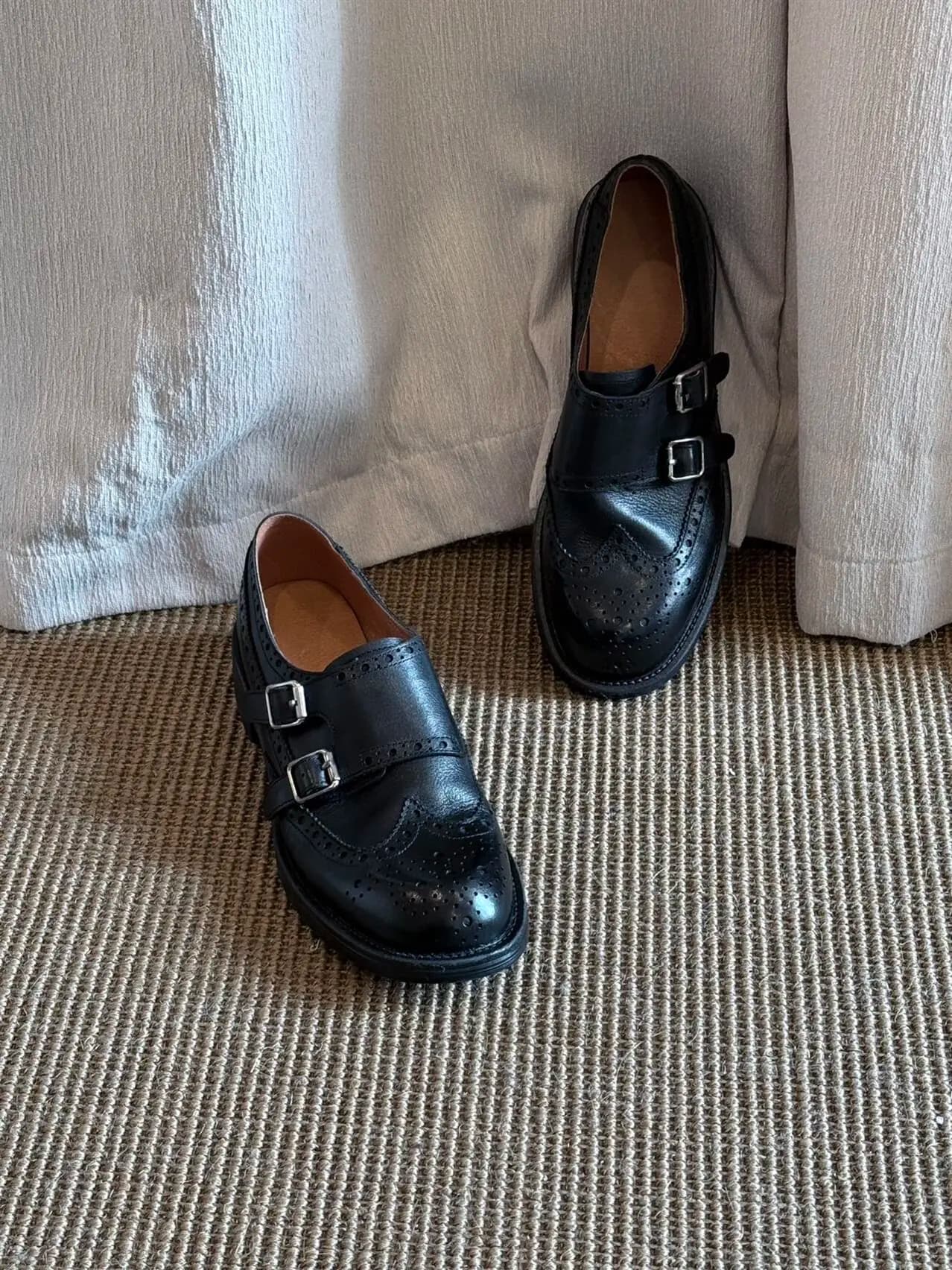 BANFANG 2.5cm Round Toe Loafers Women Soft Genuine Leather Luxury British Style Elegant Designer Ladies Casual Flat Shoes