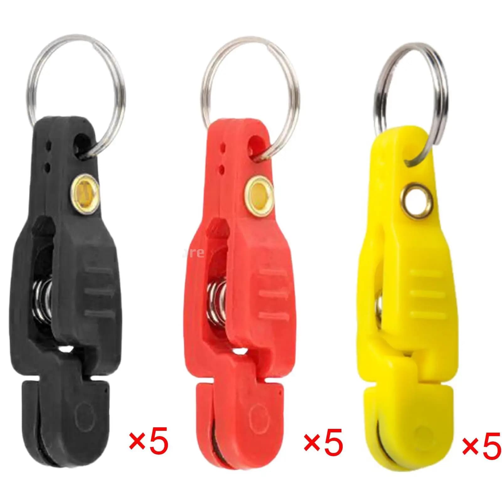 5 Pieces Voltage Clips for Fishing Downriggers in Boat with Keychain for Weight Downriggers for kites