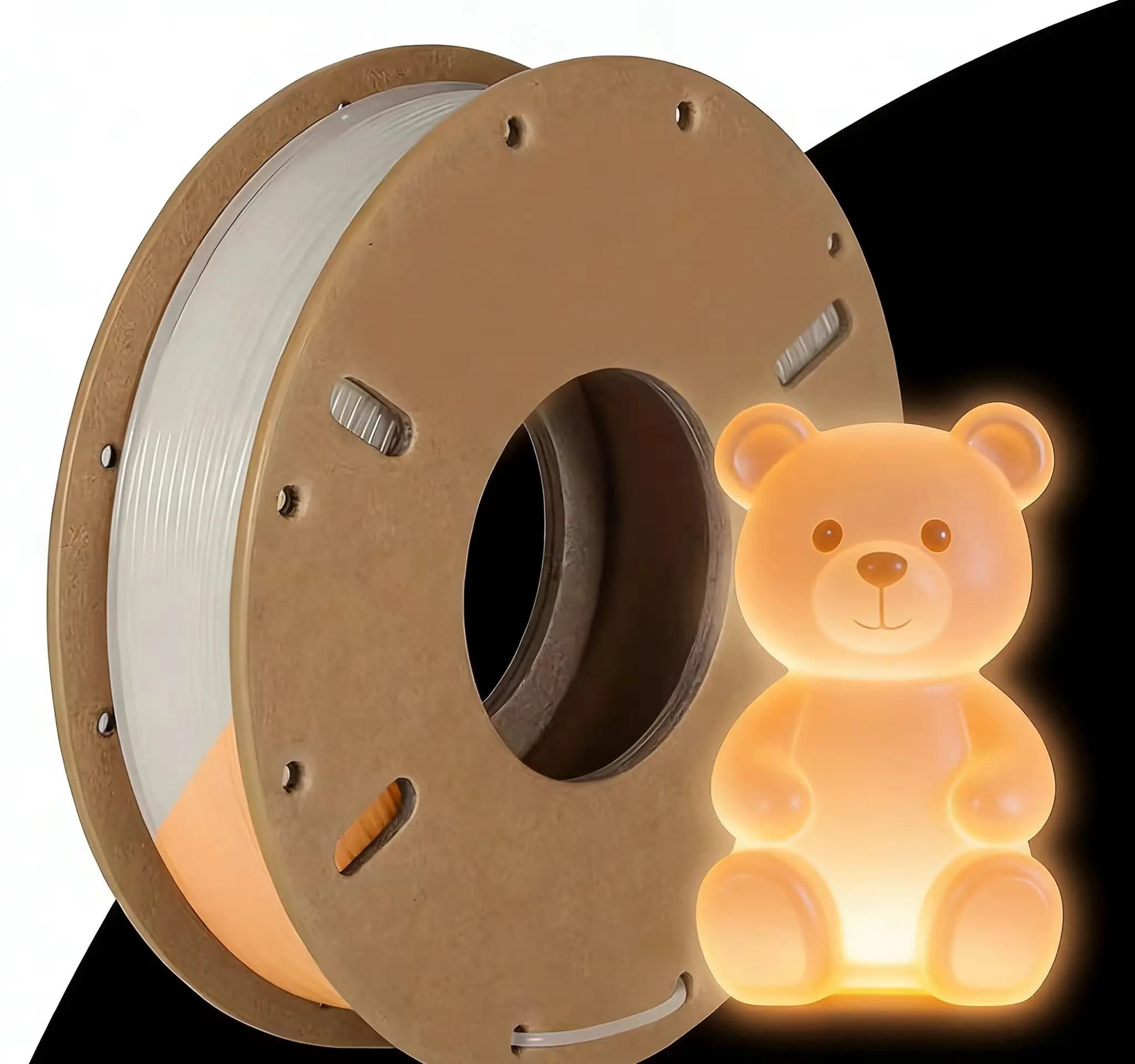 Filajoy3D 3D Printing Filament PLA Luminous Flavored from White to Orange, Diameter 1.75mm, High Precision, 250g Coil
