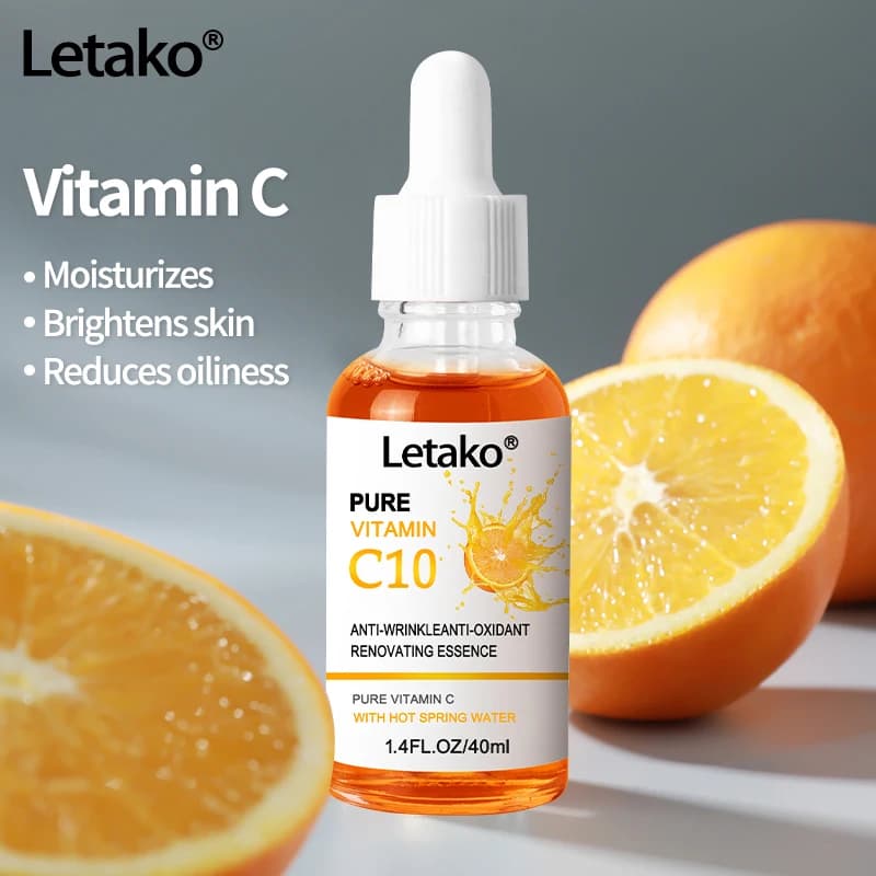 The vitamin C facial serum clears thin lines, moisturizes, repairs and illuminates the skin tone. Skin care of the face (10 ml/15 ml/20 ml/40 ml)