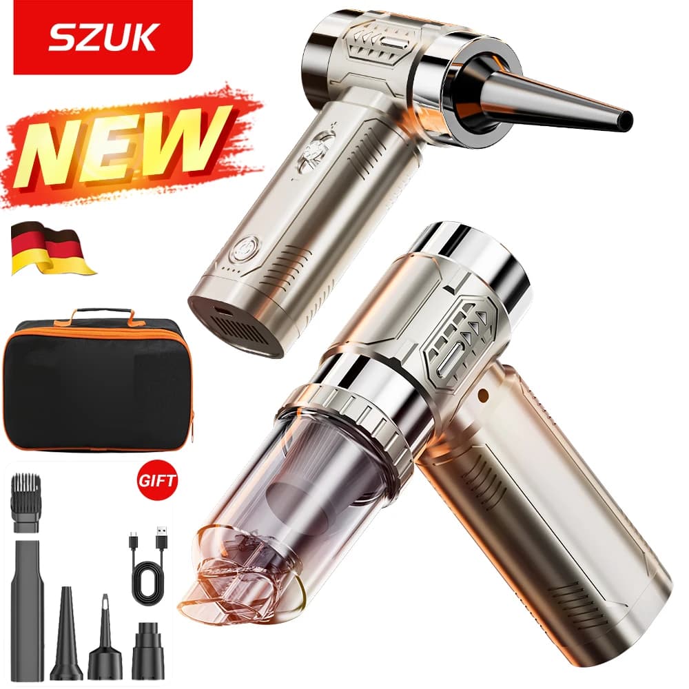 SZUK C016 Ventilatore d'aria portatile Turbofan Mini Turbo Ventilatore Motore brushless Ventilatore per condotto portatile Aspirapolvere per auto ad alta potenza