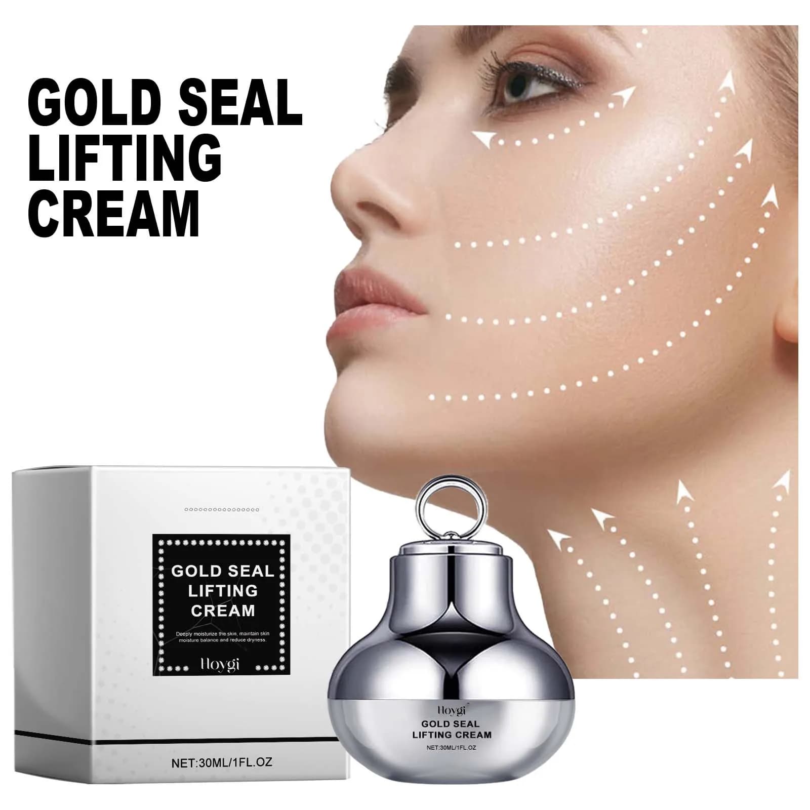 Hoygi Lifting Crema per il viso Dissolvenza Linee sottili Schiarente Il tono della pelle Rimozione delle rughe Rafforzamento Ridurre la secchezza Crema per il viso levigante
