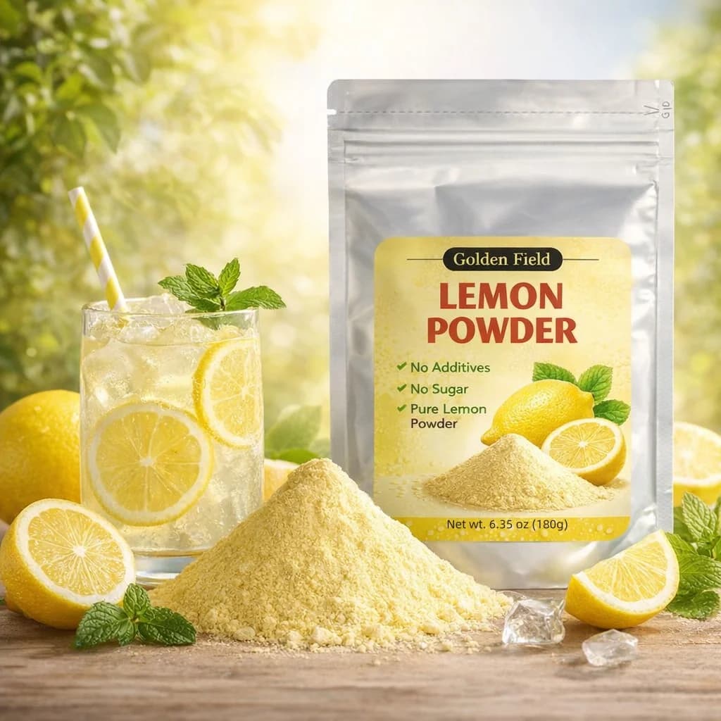 Polvere di Limone Liofilizzata, Polvere di Frutta, Pura, Senza Additivi, Polvere Fine, da Limoni, 6.35oz