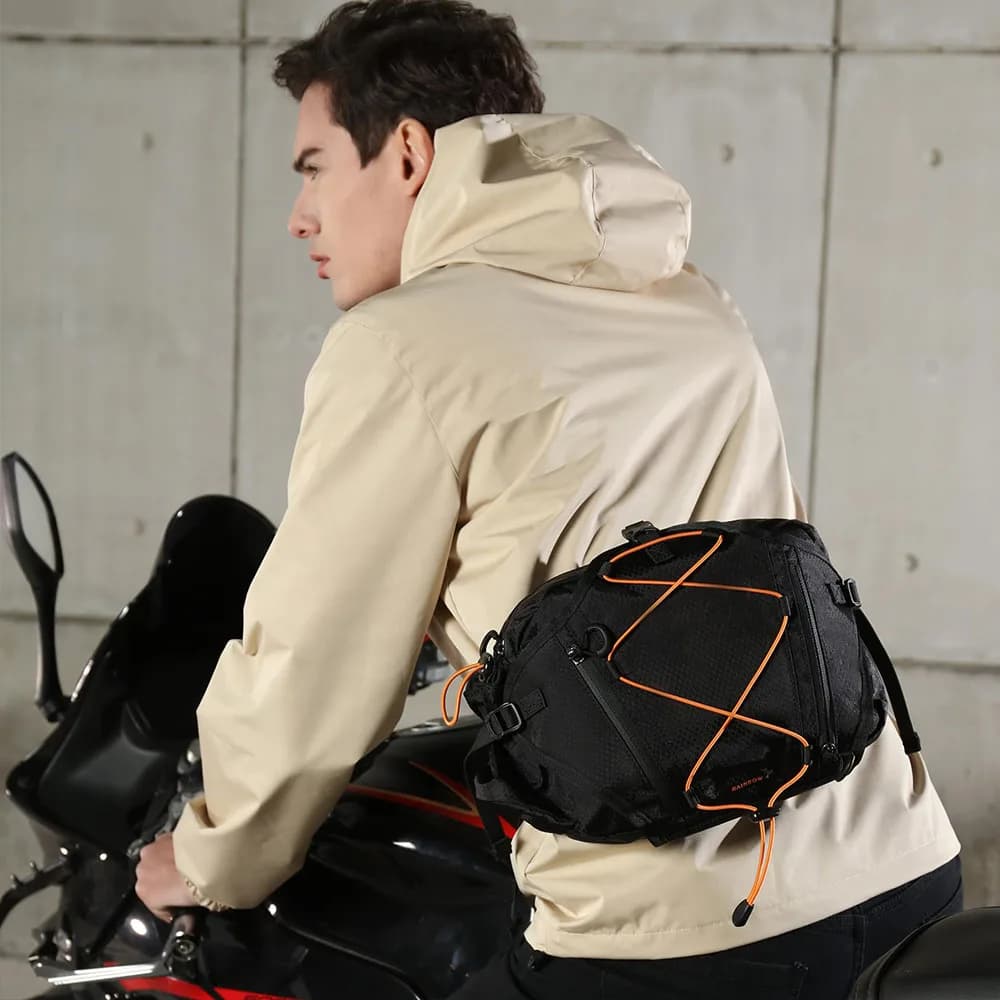 Men's tactical backpack with bottle holder, big belt bag for racing, cycling, hiking and traveling