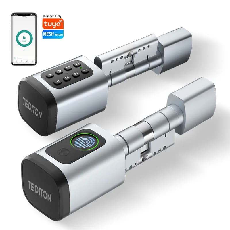 Euro TTLock APP Impronta digitale o codice Password Cilindro scheda RFID digitale Serratura intelligente elettronica con Alexa Google Home
