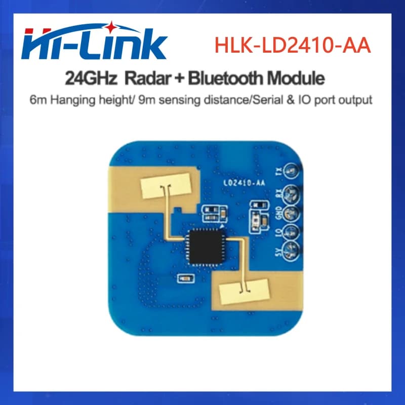 Hilink HLK-LD2410-AA 24G Human Presence Sensor Radar Module with Bluetooth 9M Detection Distance Support Height 6M Hanging